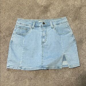 Luvamia Denim Mini Skort Light Wash Size large
